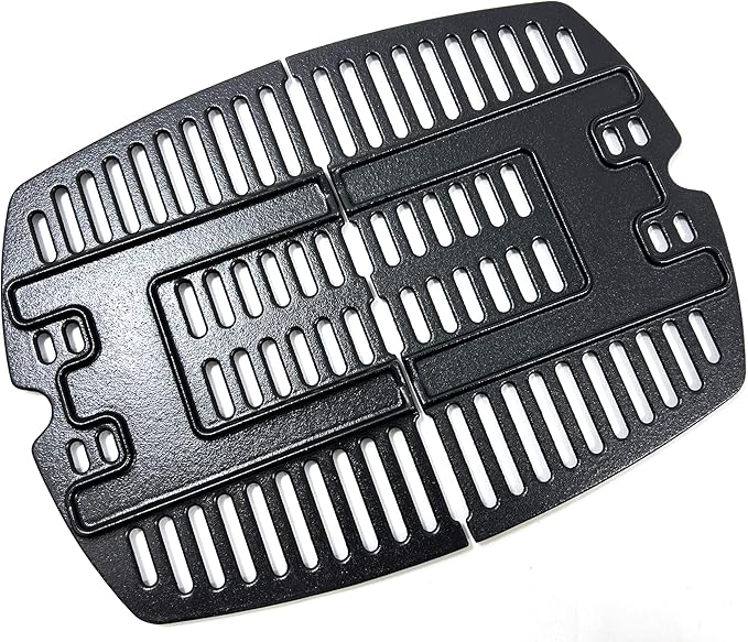 7644 Cast Iron Cooking Grates for Weber Q100, Q1000, Q120, Q1200, Q1400, 516001, 516002, 50060001, 51010001, 51060001, Baby Q Gas Grill, Set of 2