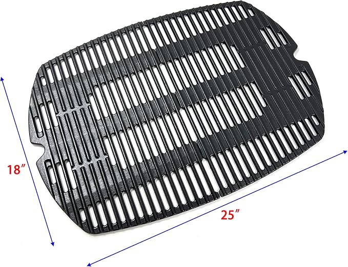 7646 7584 Cooking Grates for Weber Q300 Q320 Q3000 Q3200 Series, 57060001, 586002 Grills, Cast Iron Grill Grates Replacement for Weber Q300, Set of 2
