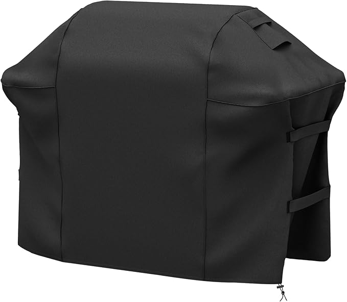 7758 Grill Cover for New 2022 Weber Genesis 400 Series, Double Straps and Built-in Vents,Heavy Duty & Waterproof, Fits Grill Up to 69 Inch Wide, Black