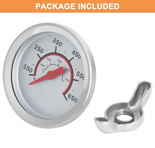 G432-8L00-W1 Lid Temperature Gauge for Charbroil Gas Grill Thermometer Replacement Charbroil Advantage 4 & 6 Burner & Tru-Infrared Performance 2 Burner Parts 463625217 463229521 463238218 etc.,1.8"