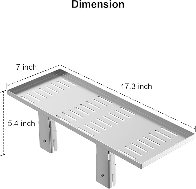 Universal Grill Foldable Warming Rack/Shelf for Blackstone 17'' 22'' 28'' 36'', Pit Boss,Camp Chef and Most Flat Top/Table Top Griddle Grill,Stainless Steel BBQ Shelf Replacement Parts,1 Pack