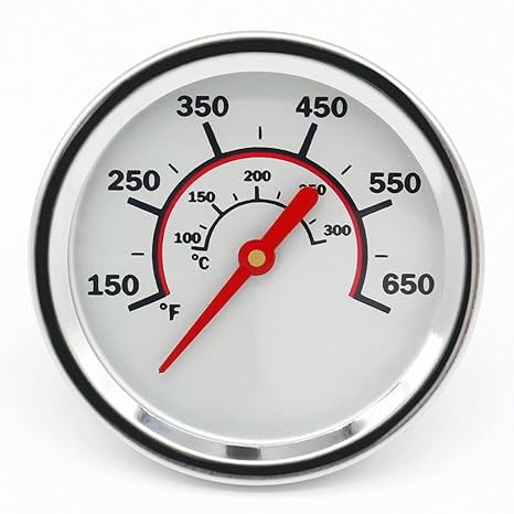 Grill Temperature Gauge for Char-Broil Grills, 3 Inch Diameter, Accurate BBQ Grill Smoker Thermometer Gauge Replacement