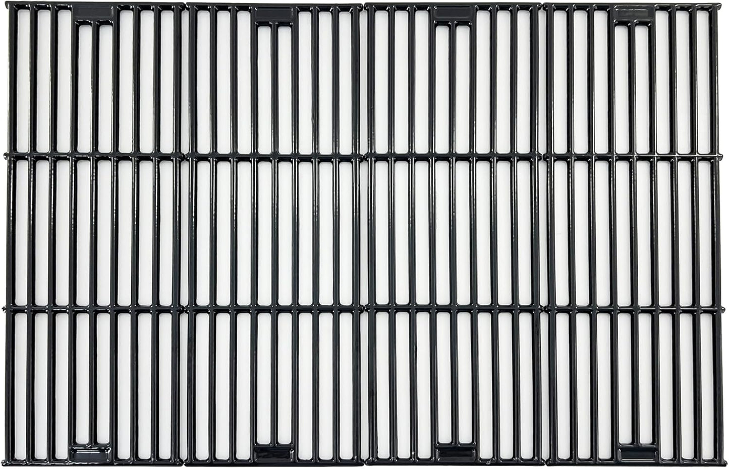4-pack 19.75" Porcelain Coated Cast Iron Grill Cooking Grates for Chargriller Gas Grill 2121, 2123, 2222, 2828, 3001, 3030, 3725, 4000, 5050, 5252, 5650,9020