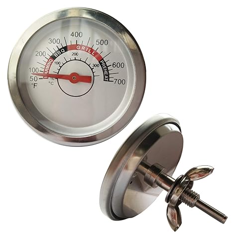 Grill Temperature Gauge Heat Indicator for Charbroil Grill Replacement Parts, 2.375 inch Diameter Grill Thermometer for Weber, Kenmore, Nexgrill, Jenn/Air, Brinkmann Grills(1 Pack)