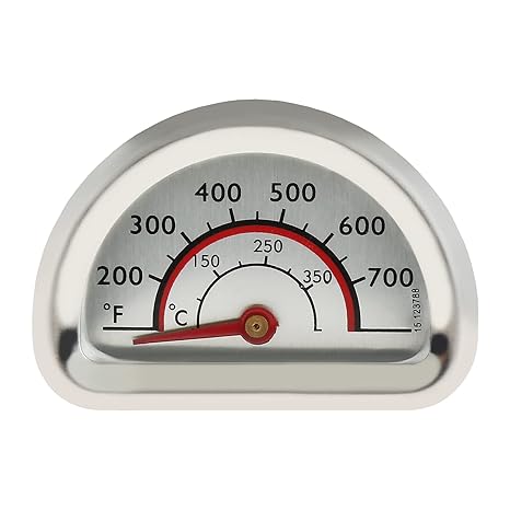 BBQ Grill Lid Thermometer, Stainless Steel Temperature Gauge Heat Indicator Replacement Fit for Charbroil Grill, Replaces 463271314, 463247412, 463247512, 463225315, 463434313