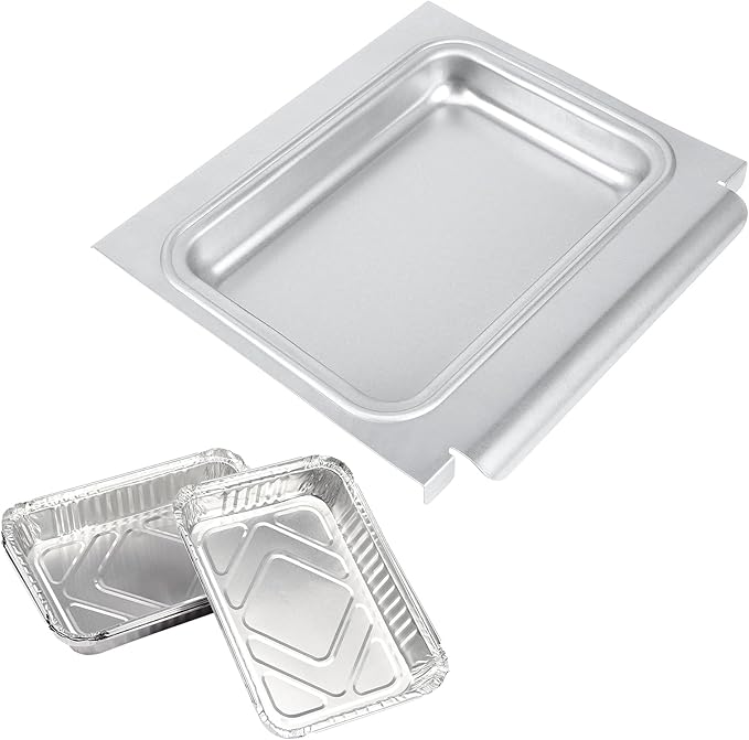 67047 Catch Pan with 6415 Aluminum Liners for Weber Spirit I II 200 300, for Genesis I II LX 200 300 Series, Grease Catcher & Drip Tray, 83156 6415