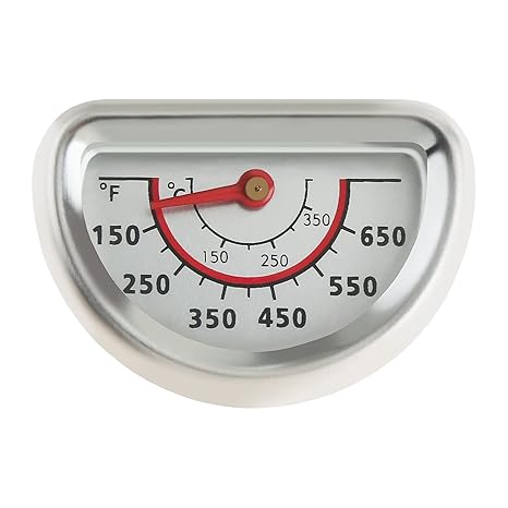 BBQ Grill Lid Thermometer, Stainless Steel Temperature Gauge Heat Indicator Replacement Fit for Charbroil Grill, Replaces 463241314, 463241313, 463241413, 463241414, 463241013
