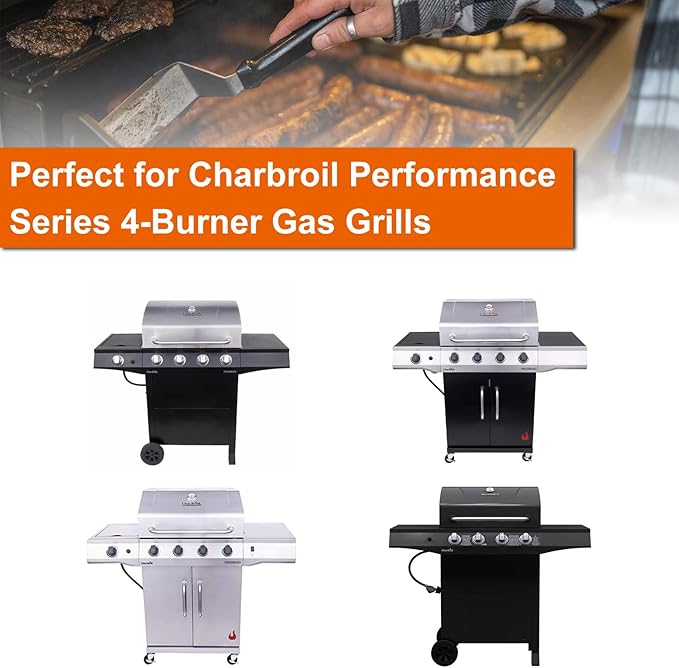 Full-Size Griddle Inserts for Charbroil Performance 4 Burner, Flat Top Griddle for Charbroil Grill 463354021 463365021 463352521 463365522 463366022, Replacement Parts for G426-0004-W1 G426-0005-W1