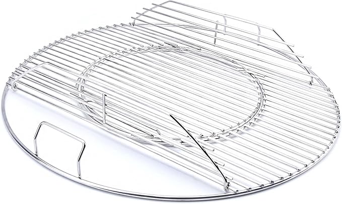 8835 Grill Grates for Weber 22.5 inch Charcoal Grills, Kettle, Performer, Master-Touch and Others, 21.5 Inches Gourmet BBQ System Hinged