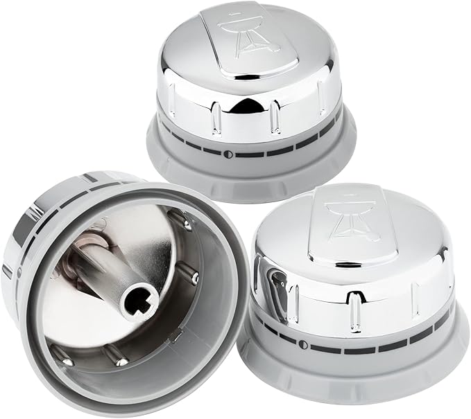 88848 Burner Knobs, 3PCS Gas Control Knobs Replacement for Weber Genesis 300 Series Gas Grills (Year 2011-2016 Models)