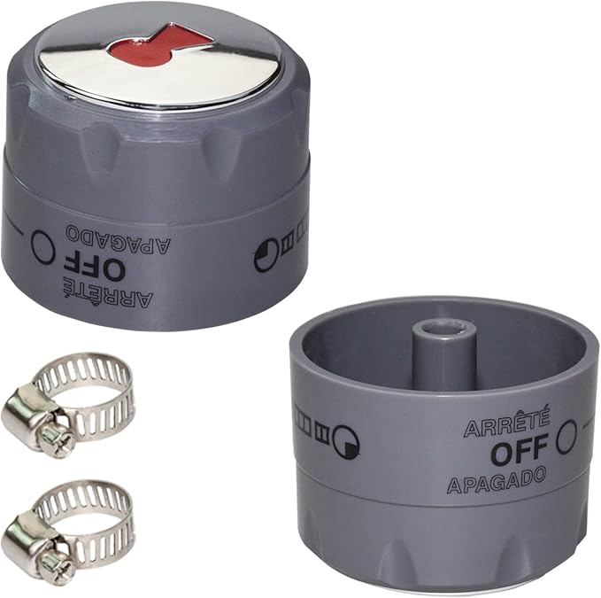 91538 Gas Grill Burner Knobs for Weber Summit 400/600 series grills, Control Knobs - (2 Pack)