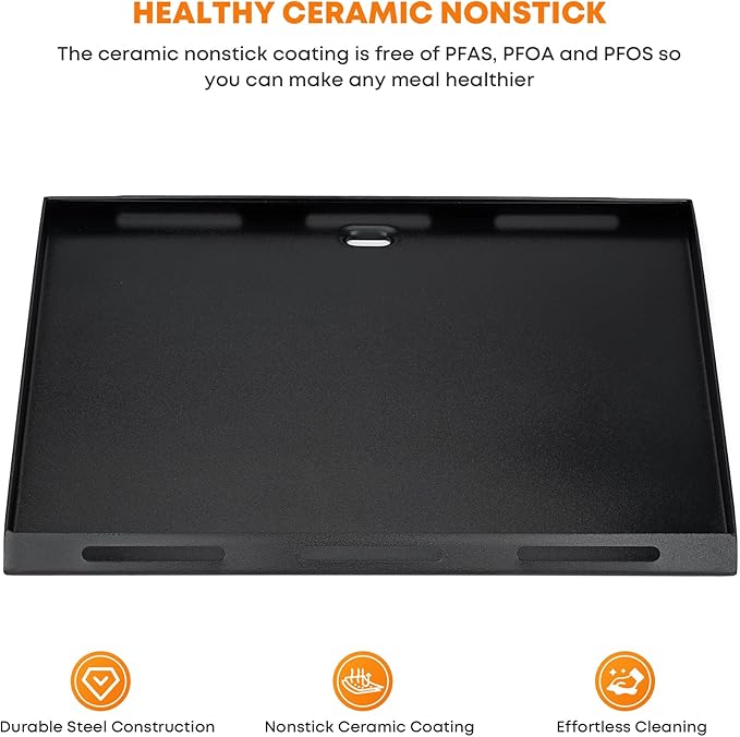 Griddle Insert for Charbroil Grill2Go X200 Portable Gas Grill, Nonstick Coating Flat Top Plate, Replaces Original Cooking Grate