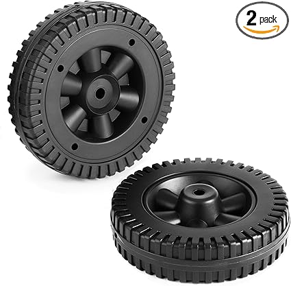 G206-0025-W1 Grill Wheels Replacement Parts for Charbroil Wheel Kit 463722403 463720115 463720114 463722715 Kenmore BBQ Wheels 415.15476 Thermos 461611514 6 Inch 4156956 Plastic Black Blow Molded 2PCS