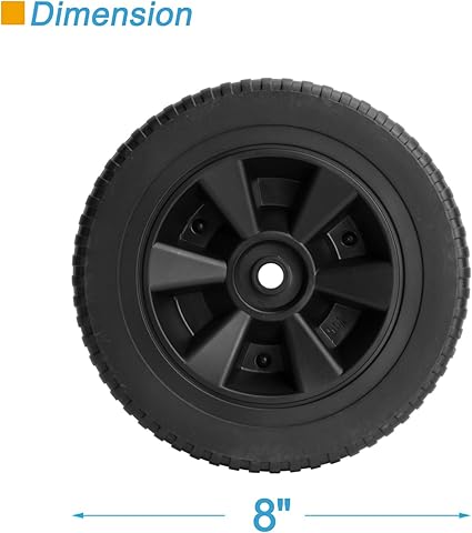 8 Inch G210-0018-W1 Grill Wheels Replacement Parts for Charbroil Various Models 461442114 461471717 4 Thermos 461472417 463322012 Kenmore and Other Gas Grill