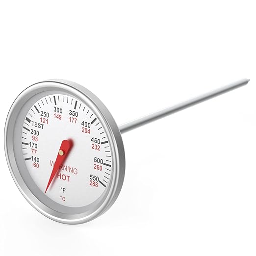 9815 Grill Thermometer for Weber Genesis 1000-5500 Series, Genesis Silver A-C, Gold B & C, Stainless Steel Temperature Gauge for Weber 62538 Gas Grill
