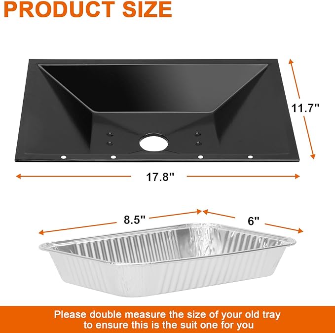 99250 Grease Tray with 10pcs 6415 Pan Liner for Weber Spirit E-310/320 SP-320(2007-2012), Genesis 1000/2000/3000, Gold B/C, Silver B/C, Platinum B/C