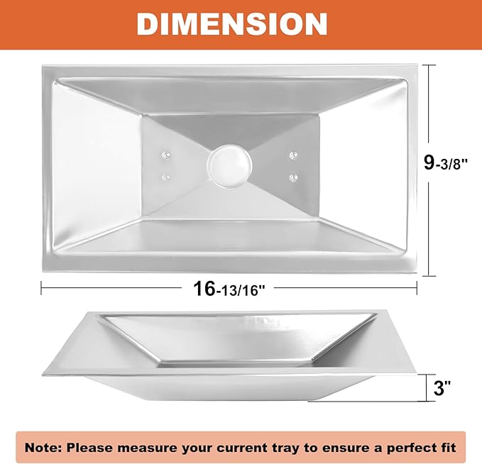 85897 99251 Grease Tray for Weber Spirit 200 Weber Spirit E-210 Replacment Parts for Weber Genesis Silver A Spirit 500 Spirit 520 Spirit 530 Grill