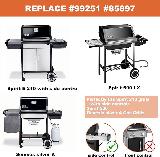 85897 99251 Grease Tray for Weber Spirit 200 Weber Spirit E-210 Replacment Parts for Weber Genesis Silver A Spirit 500 Spirit 520 Spirit 530 Grill