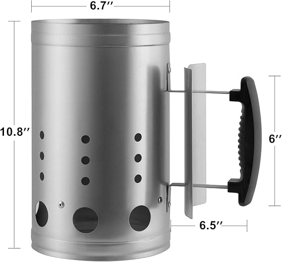 Charcoal Chimney Starter Barbecue Fire Starter BBQ Charcoal Grill Briquette Coal Fire Starter Chimney for Grills Outdoor Cooking Charcoal Can Accessories