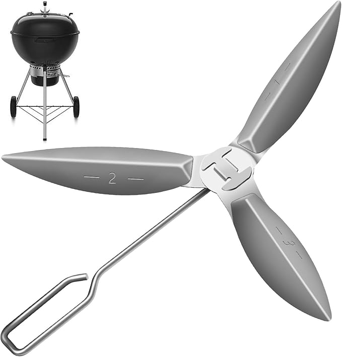 18-1/2-Inch Grills One-Touch Cleaning System Kit, Replacement for Weber 7443 90719 Charcoal Grill/Kettle Grills , Easy to Install and Durable