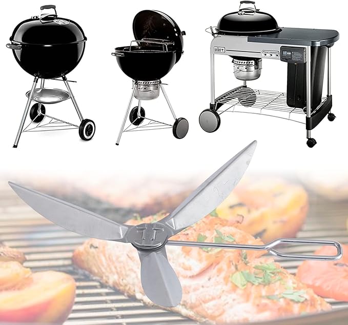 18-1/2-Inch Grills One-Touch Cleaning System Kit, Replacement for Weber 7443 90719 Charcoal Grill/Kettle Grills , Easy to Install and Durable