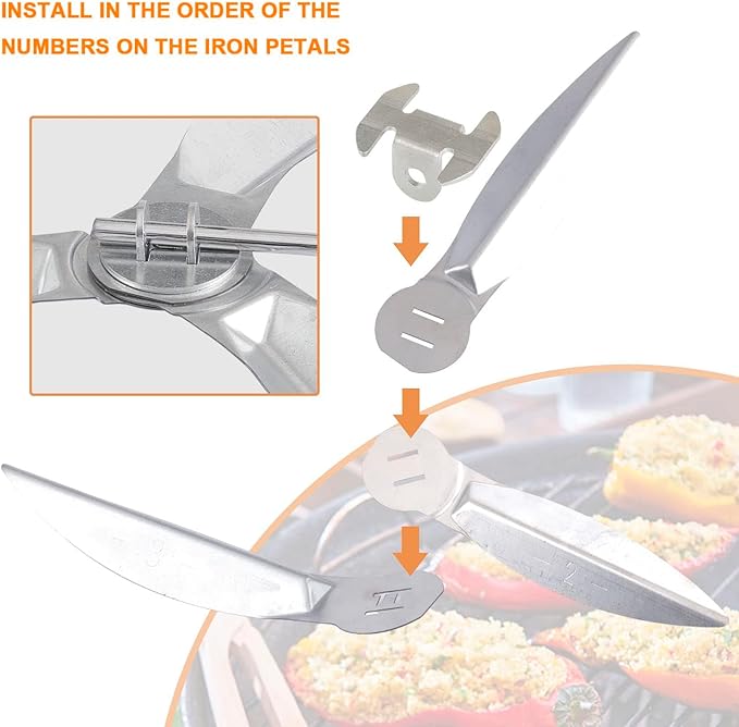 22-1/2-Inch One-Touch Cleaning System Kit, 7444 Replacement Parts-Grill Damper for Weber Grill, Also for Master-Touch Series, Performer Series, and Original Kettle Series 22" Charcoal Grills, Silver