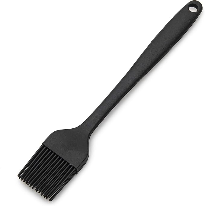 Rib Rack with 4 Slots - Heavy Duty Stainless Steel Barbecue Meat Roasting Grilling Stand with 2 Easy Grip Handles - Complete with Silicone Basting Brush