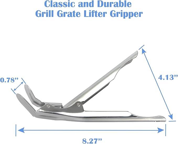 Grid Gripper, Grill Gripper, BBQ Universal Grate Lifter, Grill Grid Lifter, Hot Plate Tongs, Cooking Gripper, BBQ Accessories, Grill Accessories, Grill Gripper