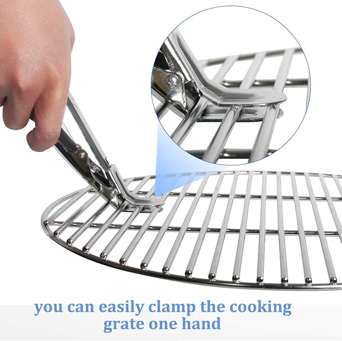 Grid Gripper, Grill Gripper, BBQ Universal Grate Lifter, Grill Grid Lifter, Hot Plate Tongs, Cooking Gripper, BBQ Accessories, Grill Accessories, Grill Gripper