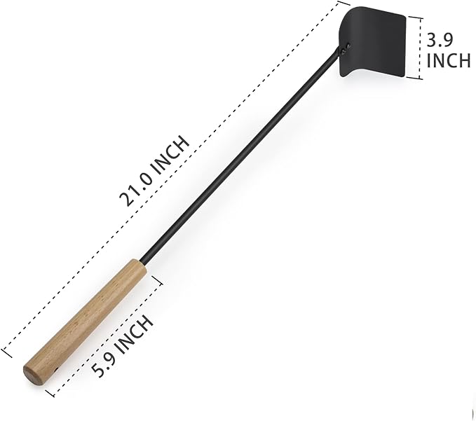BBQ Charcoal Rake Charcoal Ash Tool, BBQ Cleaner Poker Scraper for Pizza Oven, Kettle, Kamado Grills