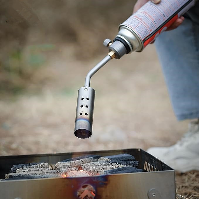 Kitchen Cooking Torch Grill Torch Charcoal Starter with Flame Control Valve for BBQ Campfire Fireplace MT-3915 (Gas Fuel Not Included) (Butane Torch (MT-3915-CB))