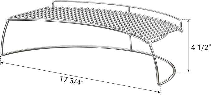 Stainless Steel Warming Cooking Rack Fits for Charcoal Kettle Grills Like Weber,Char-Broil and Ceramic Grills Like Large Big Green Egg,Kamado Joe Classic,Pit Boss K22,Louisiana K22,17 3/4"