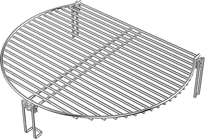 Stainless Steel Grill Expander Cooking Grate for Charcoal Kettle/Ceramic Grills, Compatible with Weber/Char-Broil/Large Big Green Egg/Kamado Joe Classic/Pit Boss