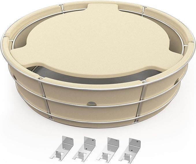 Stainless Steel Charcoal Ash Basket, Charcoal Firebox Set with Heat Deflector for Weber 22-inch Kettle Charcoal Grills