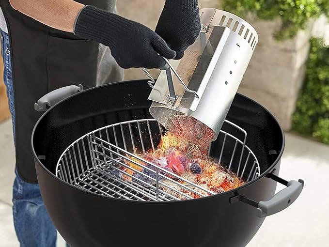 Stainless Steel Charcoal Ash Basket Charcoal Briquet Holder BBQ Accessories for Weber 22" Kettle Grills