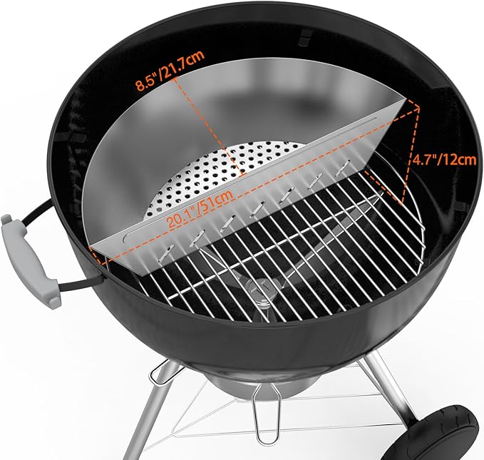Stainless Steel Charcoal Basket Charcoal Briquet Holder for Weber 22 Inch Kettle Grills and Other Similar Charcoal Grills