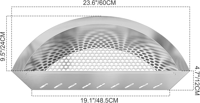 Stainless Steel Charcoal Basket Charcoal Briquet Holder for Weber 26" Kettle Charcoal Grills
