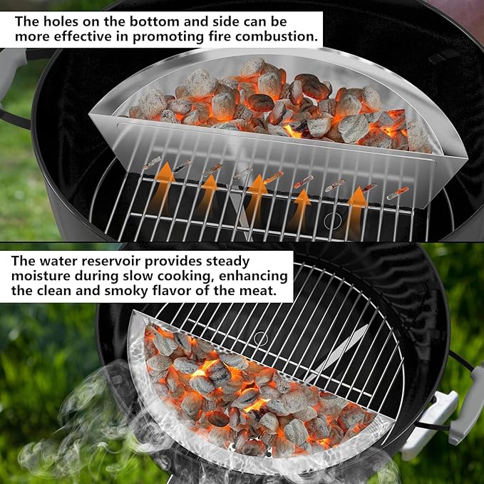 Stainless Steel Charcoal Basket Charcoal Briquet Holder for Weber 26" Kettle Charcoal Grills
