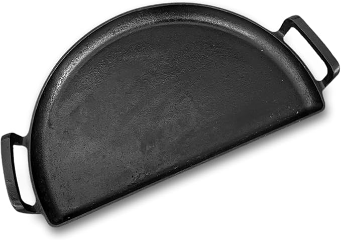 Cast Iron Drip Griddle Pan 18", 3-in-1 Versatile Grill Accessory for Searing, Griddle and Drippings - Fits Standard 18” Kettle Grills