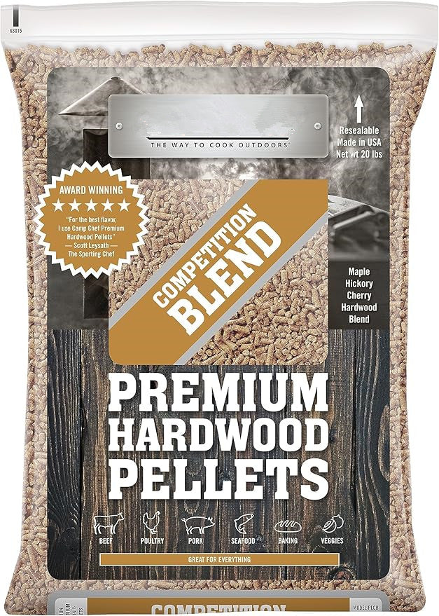Competition Blend BBQ Pellets, Hardwood Pellets for Grill, Smoke, Bake, Roast, Braise and BBQ, 20 lb. Bag