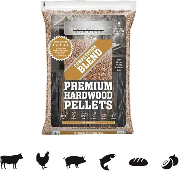 Competition Blend BBQ Pellets, Hardwood Pellets for Grill, Smoke, Bake, Roast, Braise and BBQ, 20 lb. Bag