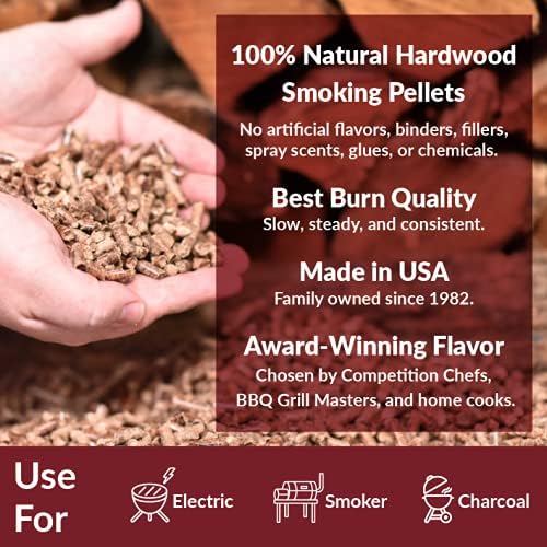 Wood Smoking Pellets - Super Smoker Variety Value Pack - 1 Lb. Bag - Apple, Hickory, Mesquite, Cherry, Pecan and Sugar Maple
