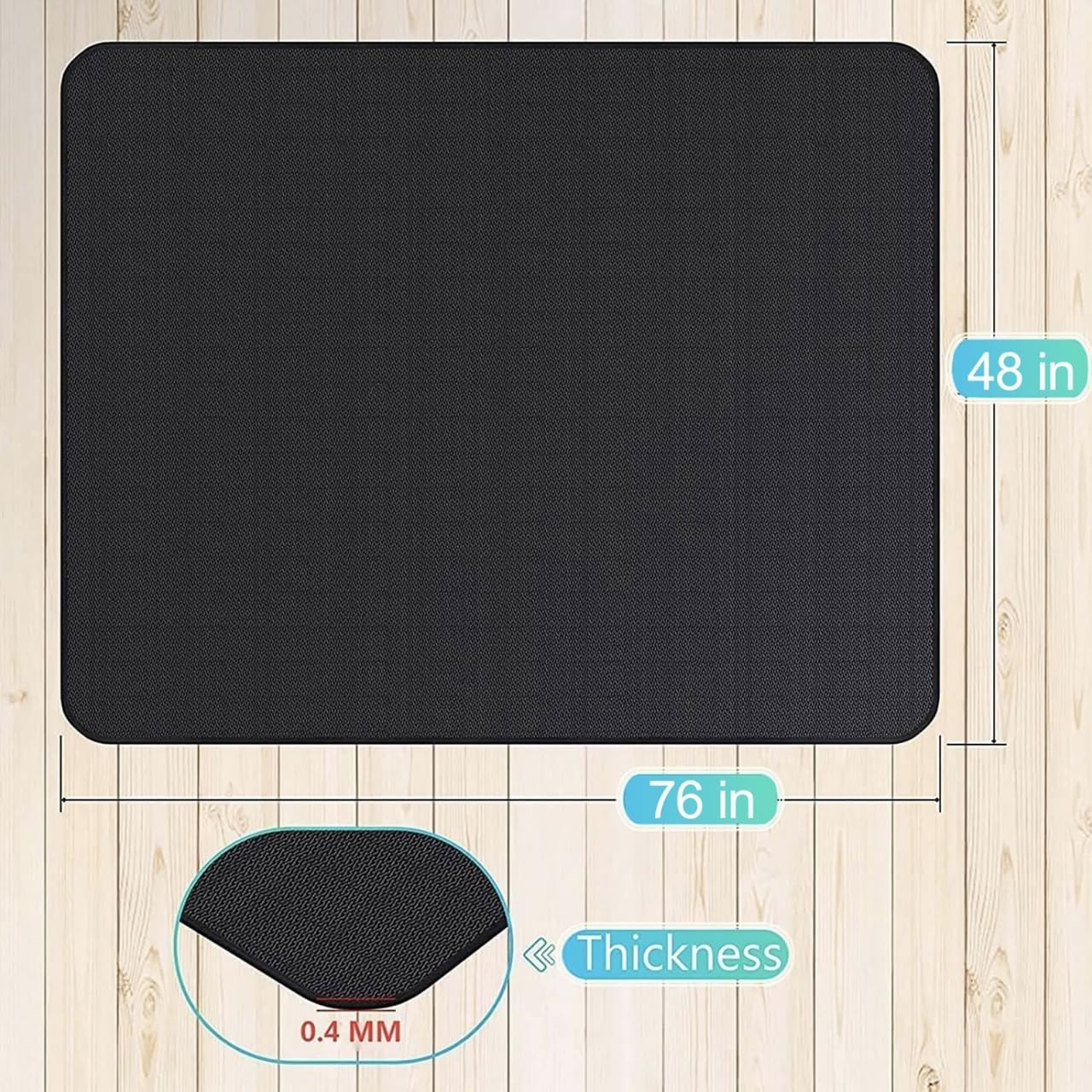 Large 76x48 inches Under Grill Mat for Outdoor Grill,Double-Sided Fireproof Grill Pad for Fire Pit,Indoor Fireplace Mat Fire Pit Mat,Oil-Proof Waterproof BBQ Protector for Deck and Patio