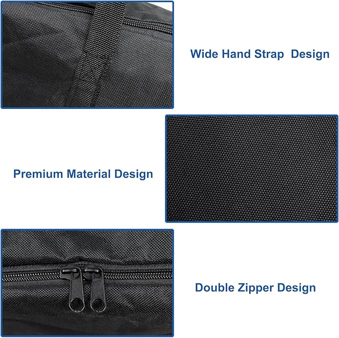 BBQ Tool Storage Bag, Heavy Duty BBQ Tools Bag, Waterproof -600D Oxford Cloth, Outdoor BBQ Grill Accessories Bag for Camping Picnic Trip (22X5X8Inch)