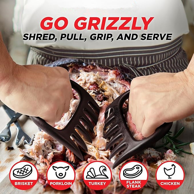 Meat Shredder Claws - BBQ Smoker Accessories Pulled Pork Tool - Barbecue Grilling Gifts for Men Valentines Day Gifts for Him