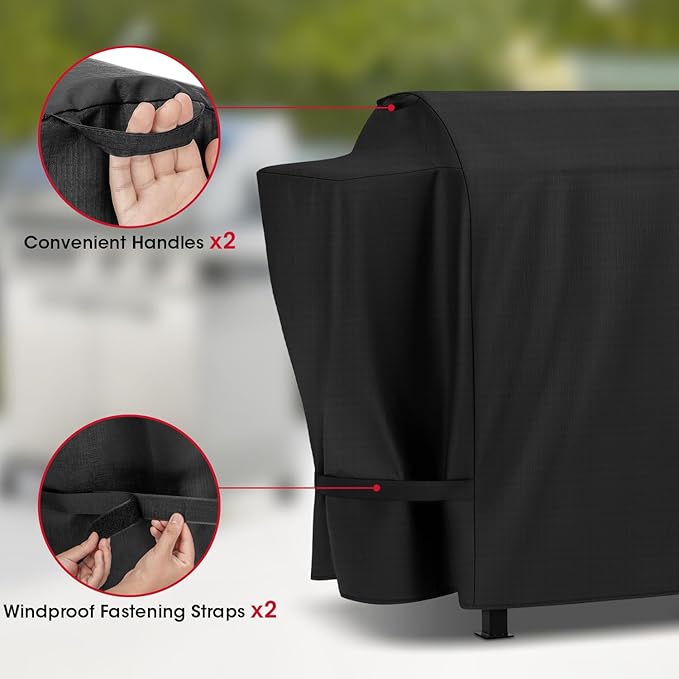 Pellet Smoker Cover Compatible for Pit Boss 700FB, Lexington 500/540 Series, 600 Series, 440FB, All Weather Resistant Waterproof Outdoor BBQ Grill Cover