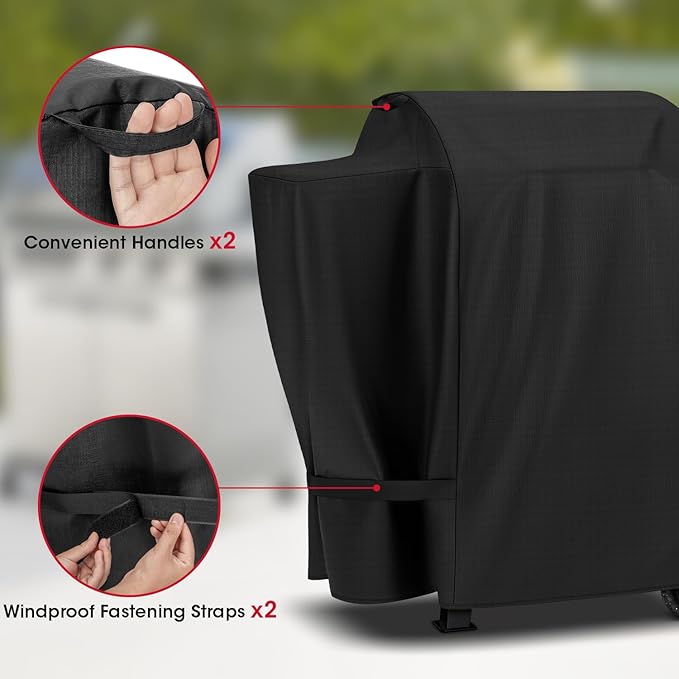 Pellet Grill Cover for Pit Boss Lexington 500, 540, Pro 600 and Tailgater Pellet Grill, Waterproof Outdoor Wood Pellet Smoker Cover, All Weather Protection Outdoor BBQ Cover