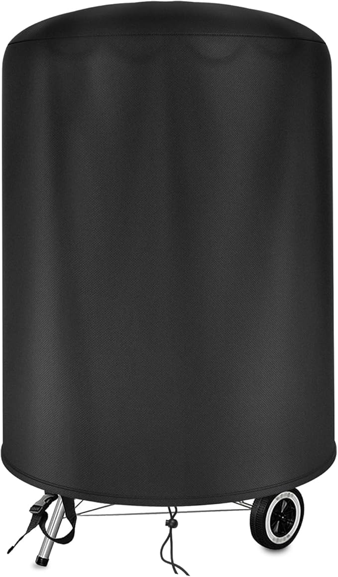 Grill Cover for Weber 18 Inch Charcoal Kettle Grill, 420D Oxford Waterproof Grill Cover for Outdoor Grill (Φ22.8 x 26.7 Inch)