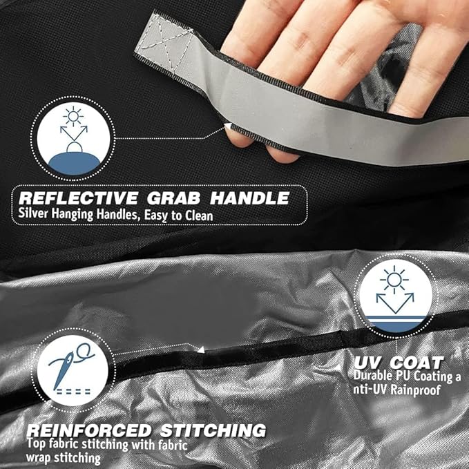 Grill Cover 30 inch BBQ Gas Grill Cover for Outdoor Grill, Heavy Duty Waterproof Small BBQ Grilling Cover Anti-UV Fade Resistant Material Barbecue Covers for Weber Char-Broil Nexgrill and More Grills
