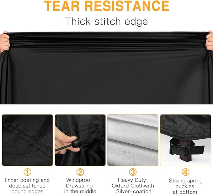 Grill Cover 30 inch BBQ Gas Grill Cover for Outdoor Grill, Heavy Duty Waterproof Small BBQ Grilling Cover Anti-UV Fade Resistant Material Barbecue Covers for Weber Char-Broil Nexgrill and More Grills